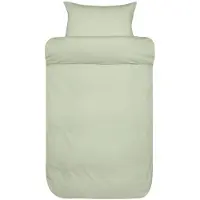 Hoie Sengetøj 140x200 cm - Stonewashed bomuldssatin - - Harmoni Light Green