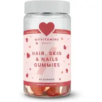 Myvitamins Hair, Skin & Nails Gummies – Layered Heart - 60gummies - Kirsebær