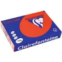 Clairefontaine Farvet printerpapir, Trophée 1227, A4, 120 g/m2, koralrød