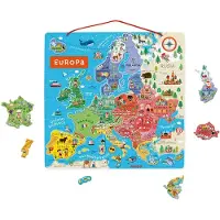 Janod Magnetic European Map Spanish Version Pædagogisk Legetøj