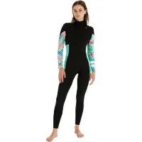 Hurley Plus Printed 3/2 Mm Dame Våddragt I Neopren Med Lynlås I Brystet Og Lange ærmer