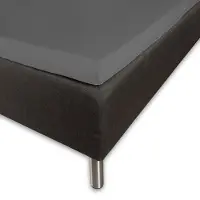 Borås Cotten Blødt kuvertlagen 90x210 cm - 100% bomuldssatin - 8 cm i højden - Antracit gråt lagen til topmadras - Cloud satin lagen