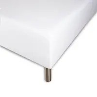 Borg Living Boxlagen 70x200 cm - Hvid - 100% Bomuldssatin - Faconlagen til madras