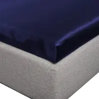 ByBorg Silkelagen - Kuvertlagen 140x200x8 cm - Navy - 100% morbærsilke - By Borg