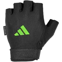 Adidas Essential justerbare fingerl?se handsker til m?nd og kvinder - Polstrede v?gtl?ftningshandsker - Justerbare h?ndledsstropper til skr?dders