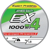 Expert Predator Ex 4 Flettet Fiskesnøre 1000 M