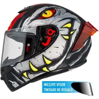Nzi Trendy 3 Stream Raptor Clear+tinted Visor Fullface-hjelm