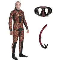 Spetton Pack Fire Red Camo Basic 3 Mm Harpunfiskedragt