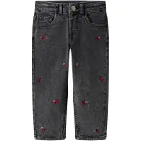 Name it Jeans kit / grey denim / pastelpink / rød