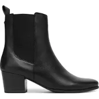 Caprice Bootie, black, made of Leather and synthetic with Block heel, Size 38