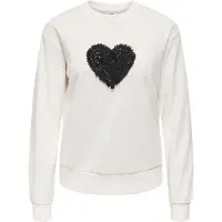 ONLY Sweatshirt 'JDYParis' sort / hvid