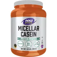 Now , Sports, Mikrocellær Kasein Protein Powder, Usmagret, 1,8 lbs (816 g)