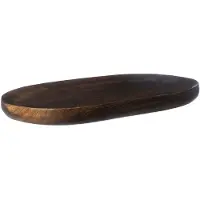 ERNST serveringsbakke oval 17x28 cm Mørkebrun