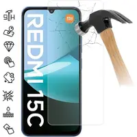 Mtp Products Xiaomi Redmi 15C Skærmbeskyttelse Hærdet Glas - 9H - Case Friendly - Gennemsigtig