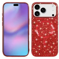 Mtp Products iPhone 17 Pro Max Galvaniseret glitter cover - MagSafe-kompatibel - rød