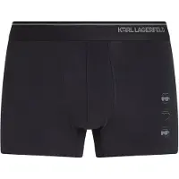 Karl Lagerfeld Boksershorts 'Ikon' grå / antracit / mudderfarvet