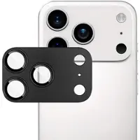 IMAK iPhone 17 Pro Fulddækkende kameralinsebeskytter i metal og hærdet glas - Sort
