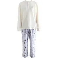 Cath Kidston Pyjamas lang 'Lilah And Lewis' elfenben / lyseblå / gul / sort