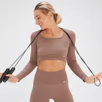 MP x Tatiana Seamless Long Sleeve Crop Top – Hazelnut - XL