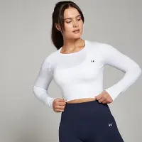 MP Shape Seamless Long Sleeve Crop Top til kvinder – Hvid - XL