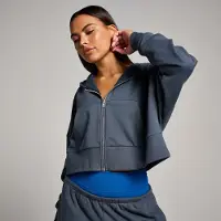 Myprotein MP Tempo Cropped Zip Through Hoodie til kvinder – Midnight - XS