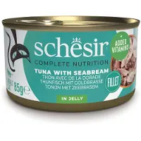 Schesir Økonomipakke Complete Nutrition Filet i gelé 24 x 85 g - Tun med havbrase