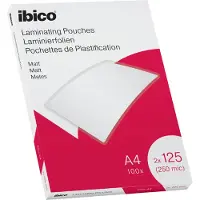 Ibico Mate A4 125 Mic Lamineringsplomber 100 Enheder