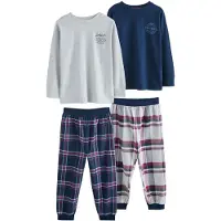 Next Nattøj navy / lysegrå / mørkerød / hvid