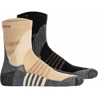 Salomon - Vandretøj - Socks X Ultra Access Quarter 2-Pack Bleached Sand Black til UnisexUld - Størrelse 45-47 - Beige