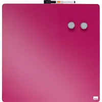 Nobo mini magnetisk whiteboard farvet kvadrat 360mmx360mm Pink