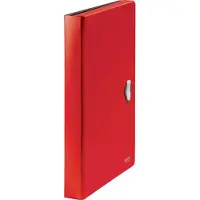 Leitz Recycle - Udvidende fil - 5 rum - 5 dele - præ-trykt: 1-5 - for A4 (210 x 297 mm) - kapacitet: 250 ark - med faneblade - rød