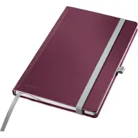 Leitz Style notesbog A5 kvadreret med hardcover, rød