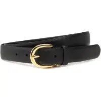 Ralph Lauren Lauren Ralph Laurentil kvinder. 412802952004 Præget læderbælte med sort perle (XS), Casual