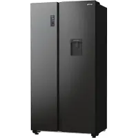 Gorenje Advanced NRR9185EABXLWD - Køleskab/fryser - side-by-side med vanddispenser - bredde: 91.5 cm - dybde: 67 cm - højde: 178.6 cm - 547 liter - Klasse E - sort