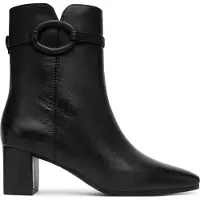 Caprice Bootie, black, made of Leather with Block heel, Size 37