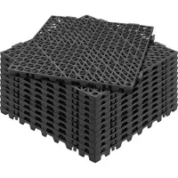 Vevor Sammenlåsende Drænmåtte 30,5 x 30,5 cm PVC Skridsikre Gulvfliser 12-pak