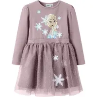 Name it Kjole 'NMFOsimi Frozen' beige / lyseblå / lavendel / hvid