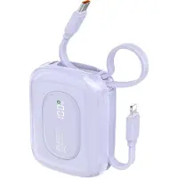 Dudao K32 22.5W 10000 mAh Powerbank with Built-in USB-C/ Lightning Cable - Purple - 10000 mAh