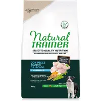 NATURAL TRAINER Selected Quality Nutrition Adult Medium & Maxi Hvid Fisk - Økonomipakke: 2 x 10 kg