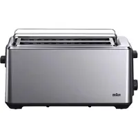 Braun HT 5220 BK, 2 skive(r), Sort, Rustfrit stål, Rustfrit stål, Knapper, Niveau, Drejelig, 1470 W, 165 mm