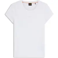 BOSS T-shirt med slim fit i bomuld med stræk og broderet logo