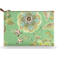 Pip studio Charly Cosmetic Flat Pouch Medium Matata Green 24x1x15.5cm