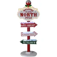 Wellhome Udendørsskilt ´nordpolen´ Med Led Juledekoration 95 Cm