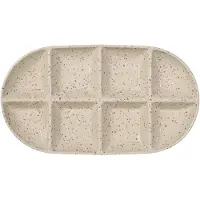 Sagaform Ditte serveringsfad stor 20x36 cm Beige-vinrød