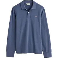 Gant Ganttil mænd. 2230 Polo De Piqué Skjold blå (S), Casual, Bomuld, Lange ærmer