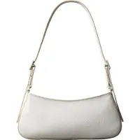 Calvin Klein Skuldertaske 'Emblem Print Shoulder' hvid / uldhvid