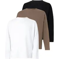 Selected Bluser & t-shirts 'SLHOSCAR' brun / sort / hvid