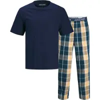 Jack & Jones Pyjamas lang 'JACLUCA' creme / navy / petroleum