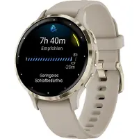 Garmin Venu 3S - 41 mm - fransk grå - smart ur med bånd - silikone - håndledsstørrelse: 110-175 mm - display 1.2 - 8 GB - Bluetooth, ANT+, Wi-Fi - 40 g