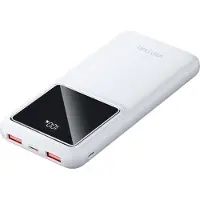 Vention Powerbank, Vention, FHKW0,10000mAh, Micro-USB, USB-C, 2xUSB-A, 22.5W (hvid)